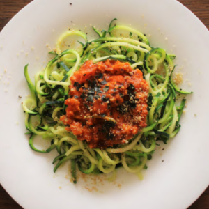 Atelier cuisine : Spaghettis raw food.